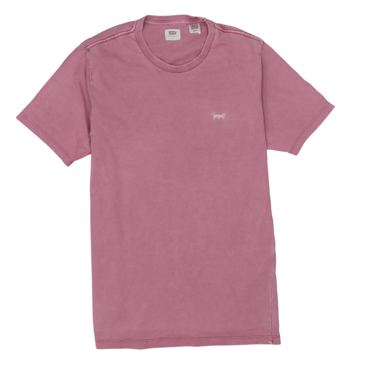Levi's Faded Pink T Shirt Men's Small Embroidered Chest Logo Crewneck Casual Tee sold by Vintage Club
