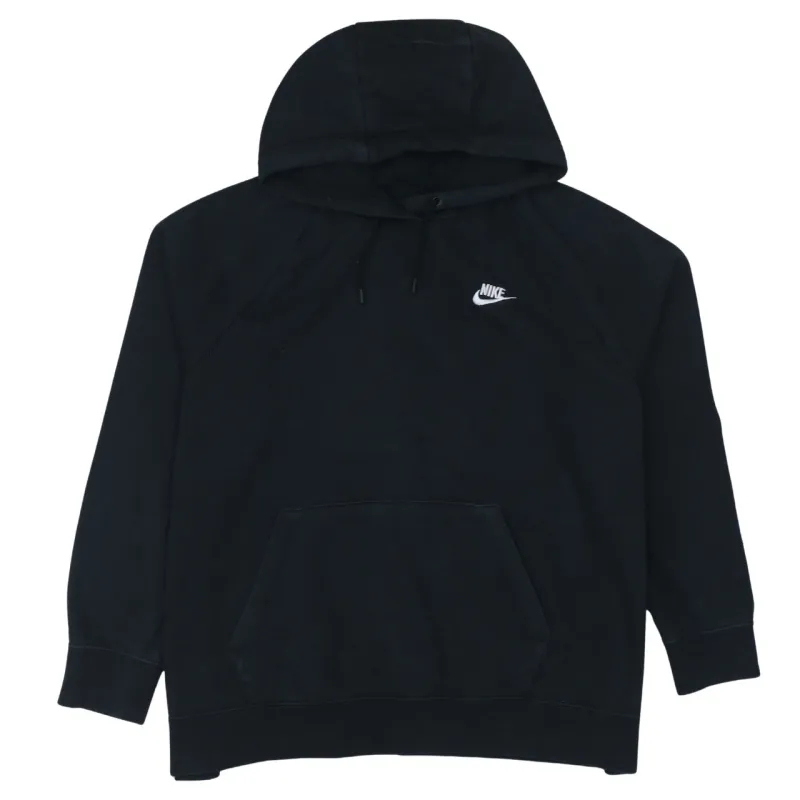 Nike Black Hoodie Men's XLarge Embroidered Swoosh Logo Front Pocket Pullover Sweatshirt sold by Vintage Club