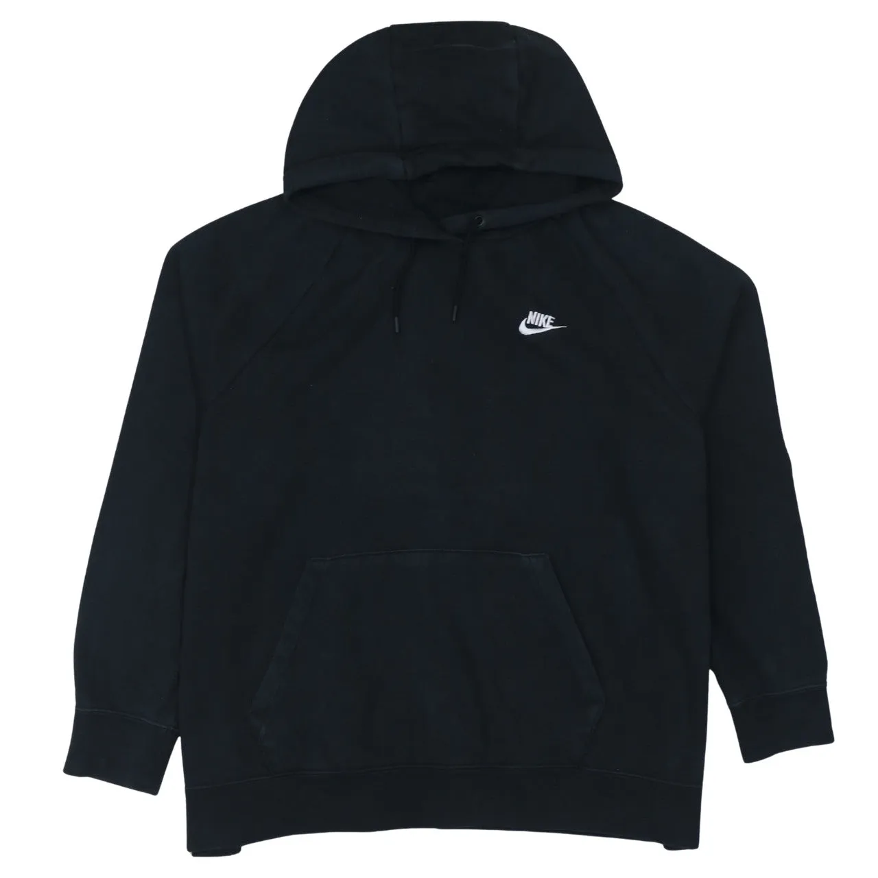 Nike Black Hoodie Men's XLarge Embroidered Swoosh Logo Front Pocket Pullover Sweatshirt sold by Vintage Club