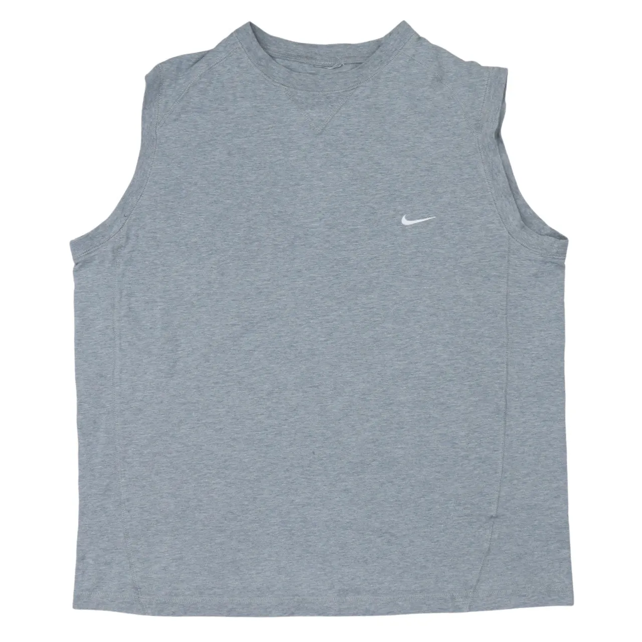 Nike Grey Sleeveless Vest Men’s Small Embroidered Swoosh Logo Athletic Tank Top sold by Vintage Club