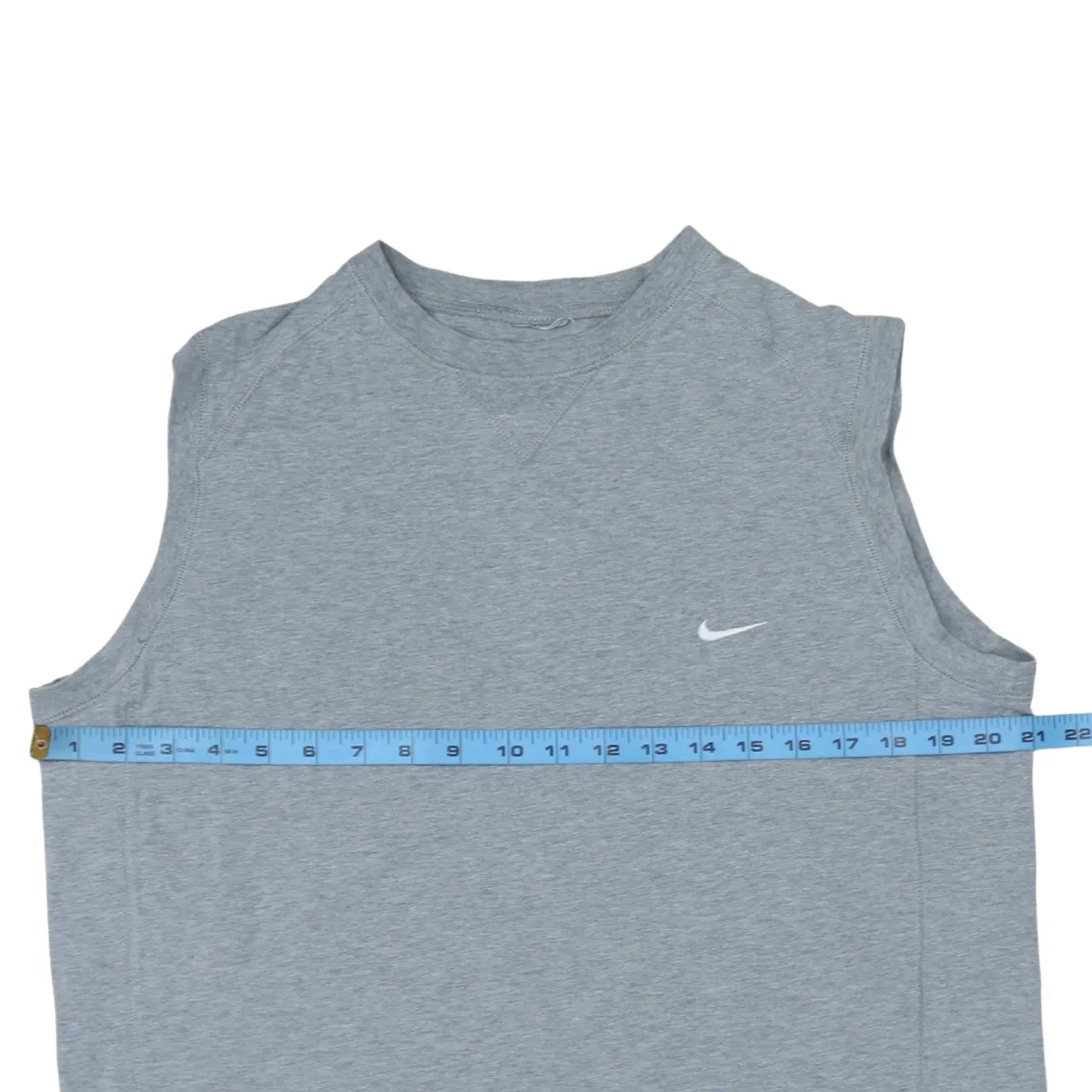 Nike Grey Sleeveless Vest Men’s Small Embroidered Swoosh Logo Athletic Tank Top sold by Vintage Club product image thumbnail 5