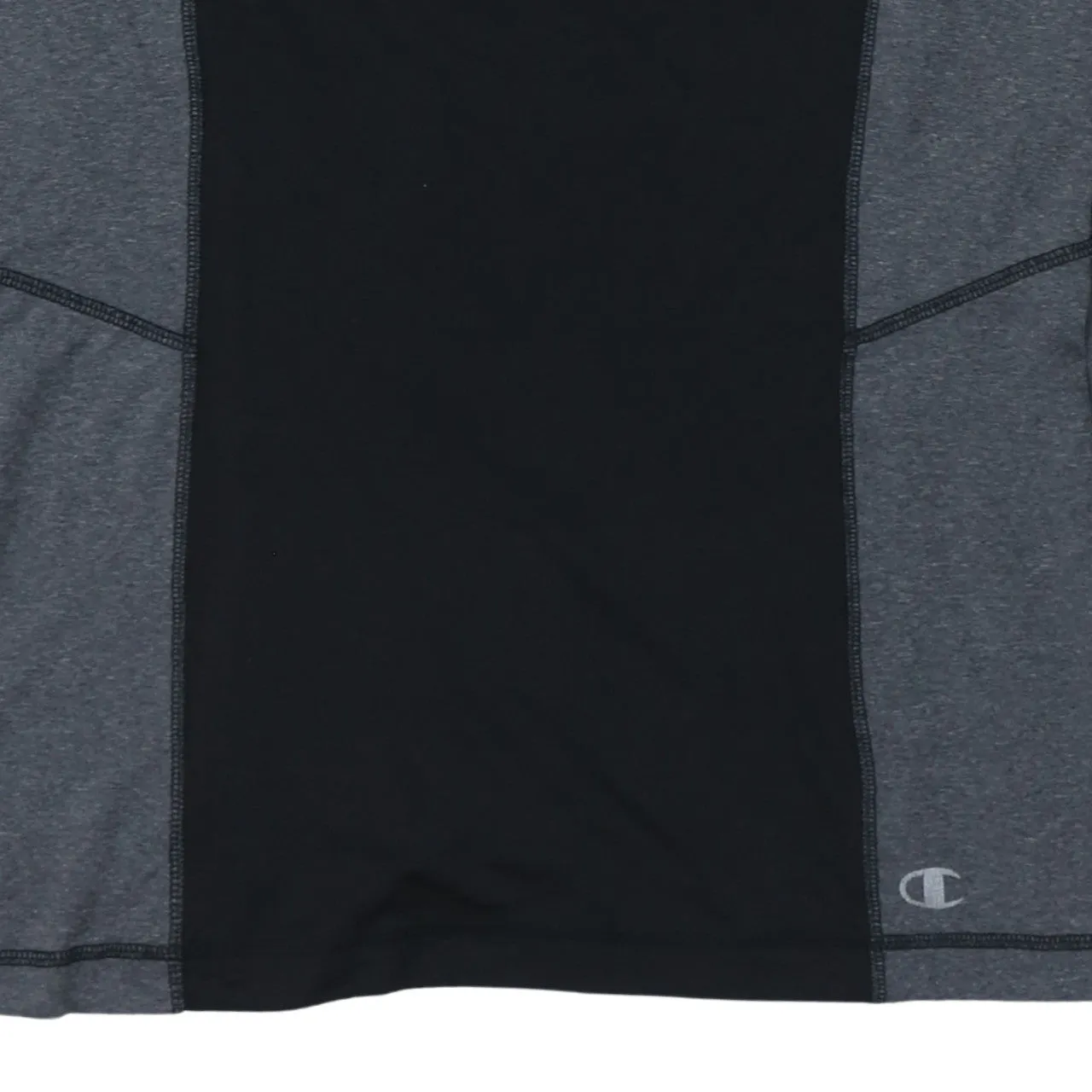 Champion Black Grey Long Sleeve Top Women’s Large Printed Logo Athletic Base Layer T Shirt sold by Vintage Club product image thumbnail 4