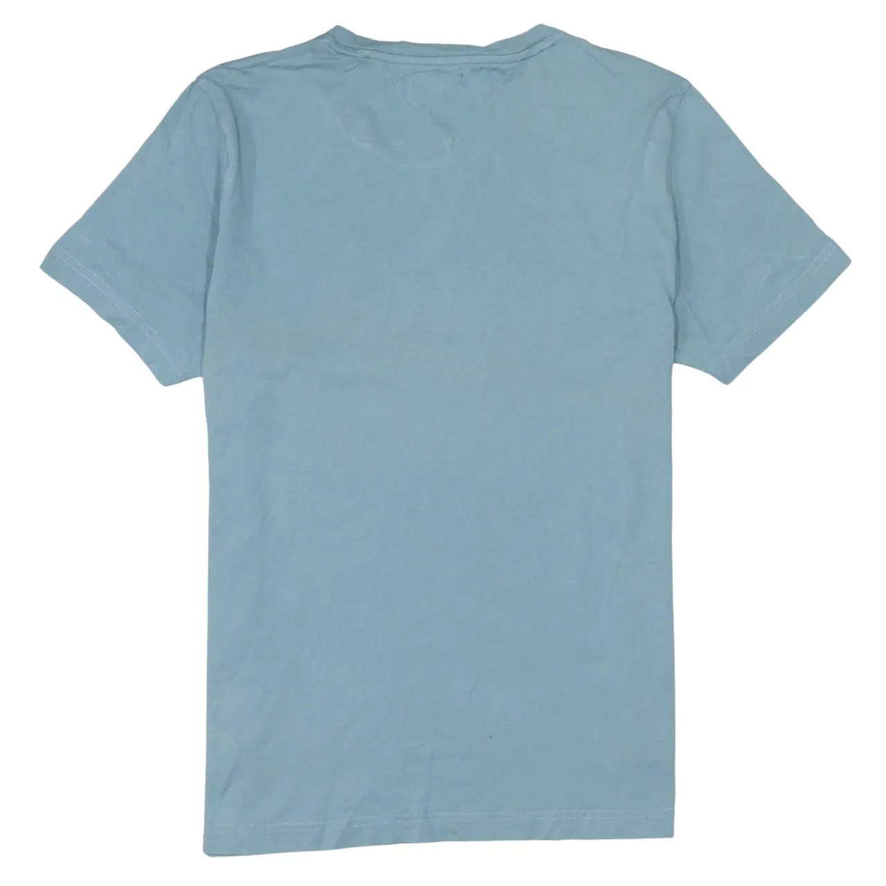 Tommy Hilfiger Light Blue T Shirt Women’s Medium Printed Hilfiger Logo Short Sleeve Tee sold by Vintage Club product image thumbnail 2