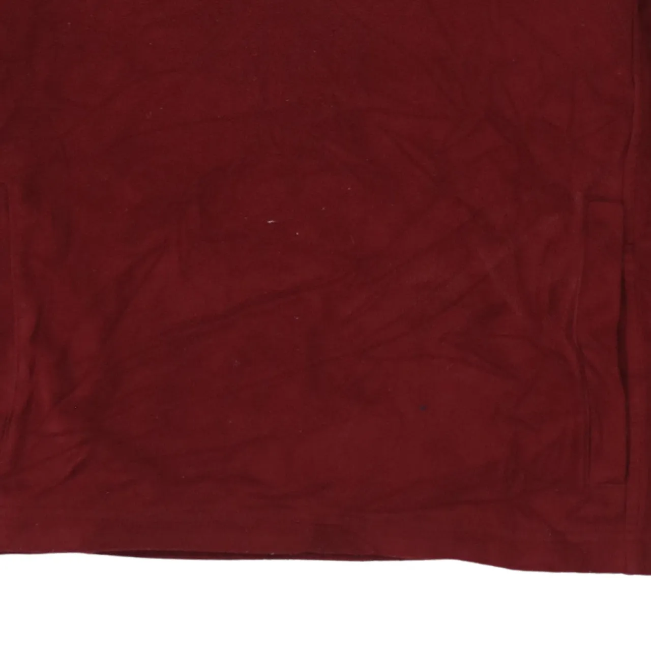 Napapijri Navy Burgundy Fleece Jumper Women’s XLarge Half Zip Big Logo Pullover Sweatshirt sold by Vintage Club product image thumbnail 4