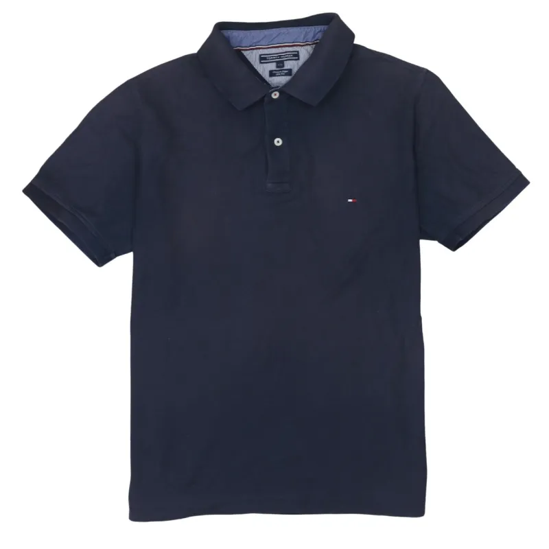 Tommy Hilfiger Navy Blue Polo Shirt Men’s XXLarge Small Flag Logo Short Sleeve Top sold by Vintage Club