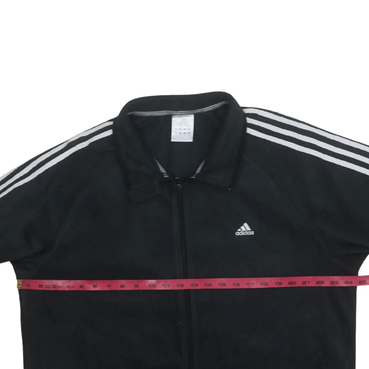 Adidas Black Fleece Jacket Women's XLarge Embroidered Logo Three Stripe Full Zip Top sold by Vintage Club product image thumbnail 5