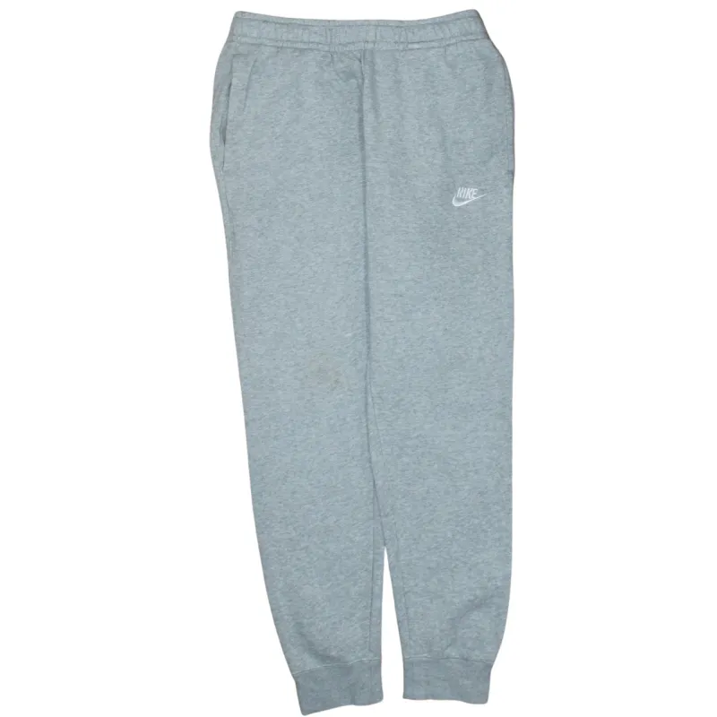 Nike Grey Joggers Sweatpants Men's Small Embroidered Swoosh Elastic Waist Cuffed Hem Loungewear sold by Vintage Club