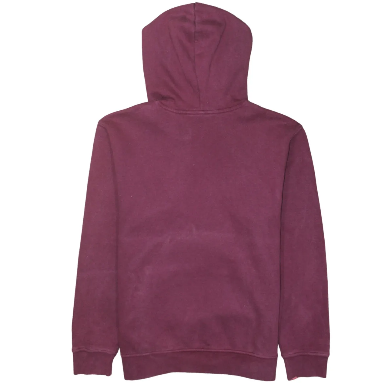 Adidas Burgundy Red Hoodie Women’s Large Embroidered Trefoil Logo Front Pocket Pullover Sweatshirt sold by Vintage Club product image thumbnail 2