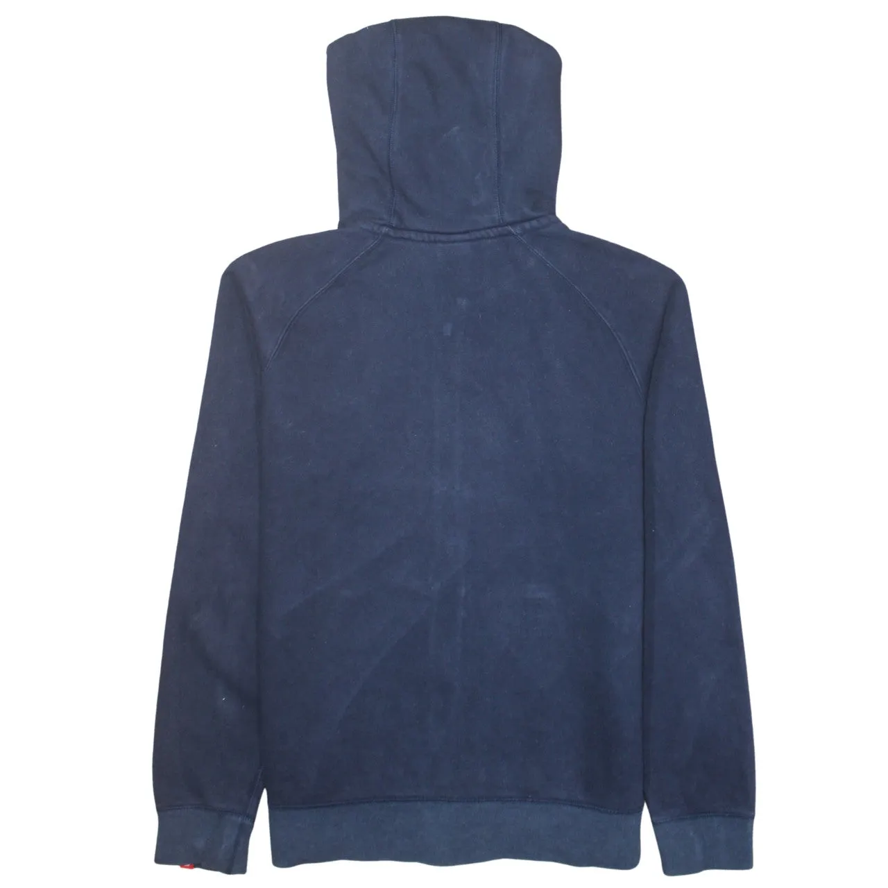 Nike Navy Blue Full Zip Hoodie Women's Large Embroidered Swoosh Split Pocket Fleece Top sold by Vintage Club product image thumbnail 2