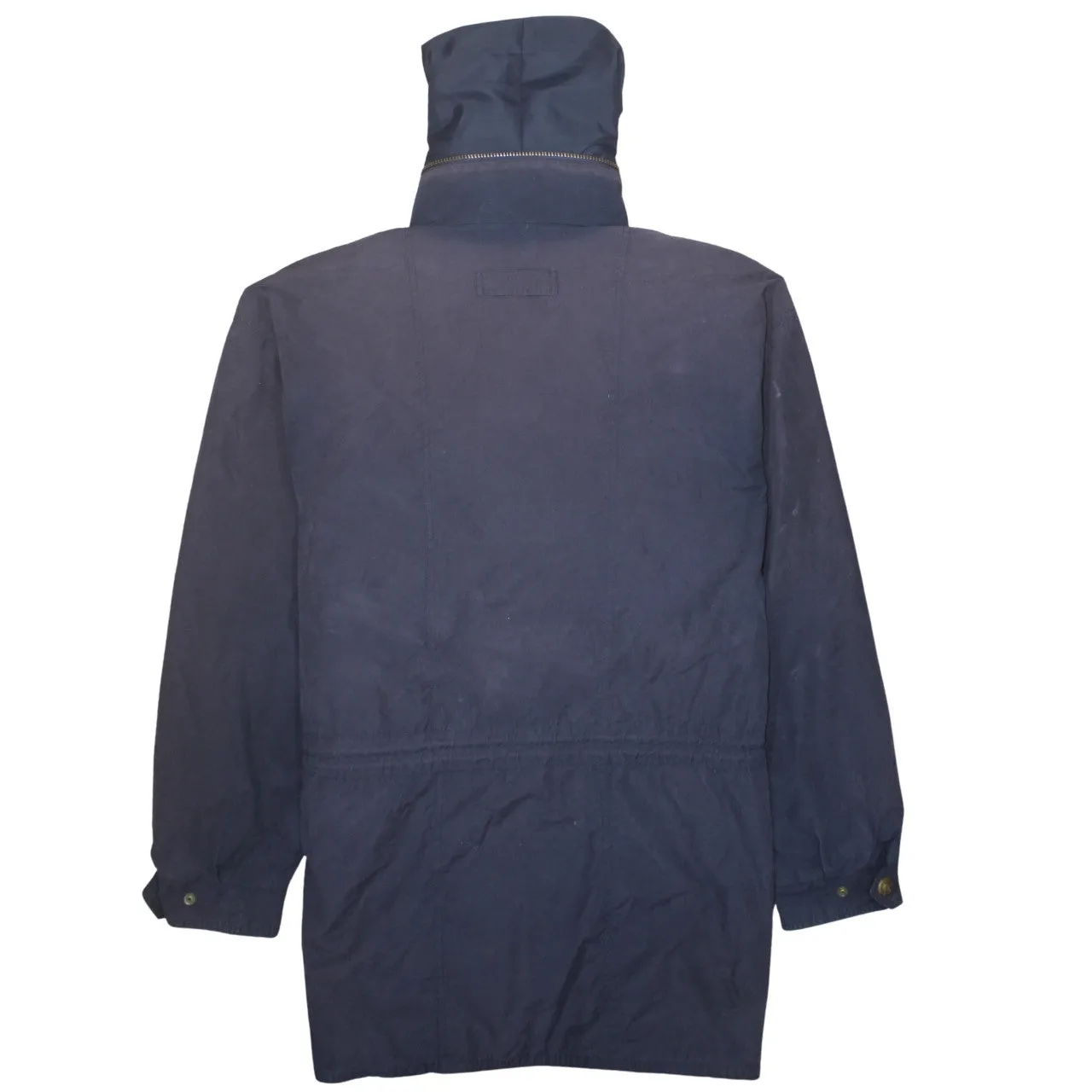 Adidas Navy Blue Hooded Jacket Men's XLarge Drawstring Waist Zip Pocket Parka Coat sold by Vintage Club product image thumbnail 2