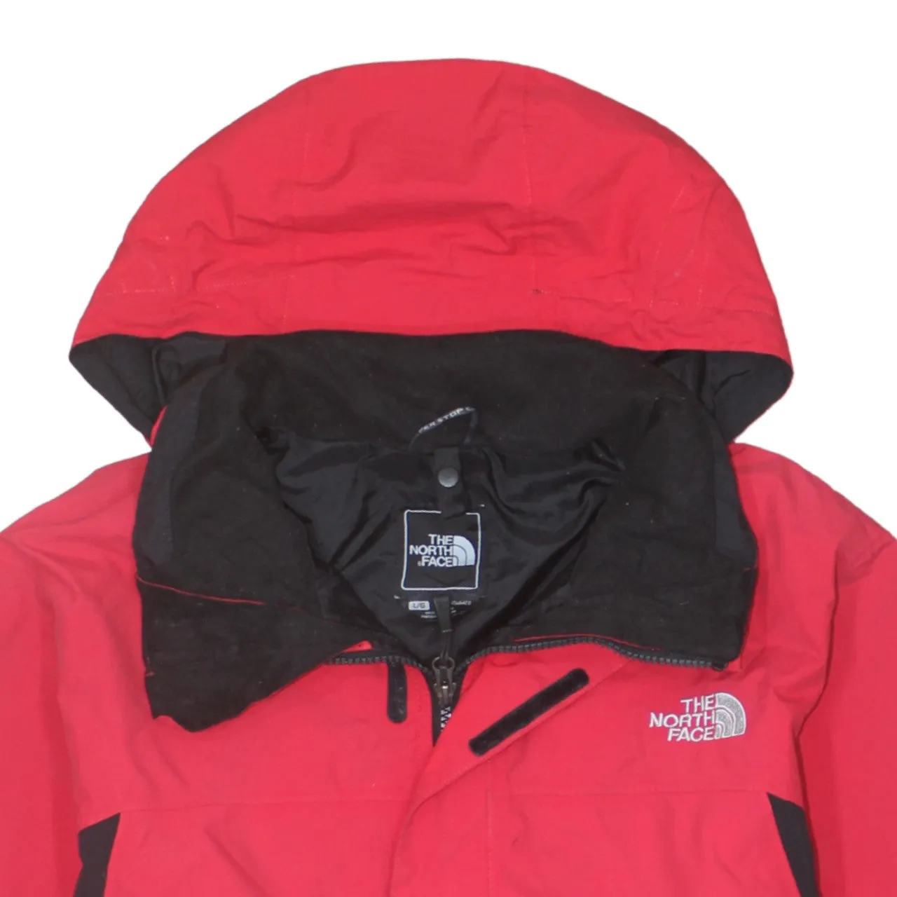 The North Face Red Hooded Jacket Men's Large Embroidered Logo Zip Pockets Windbreaker Outerwear sold by Vintage Club product image thumbnail 3
