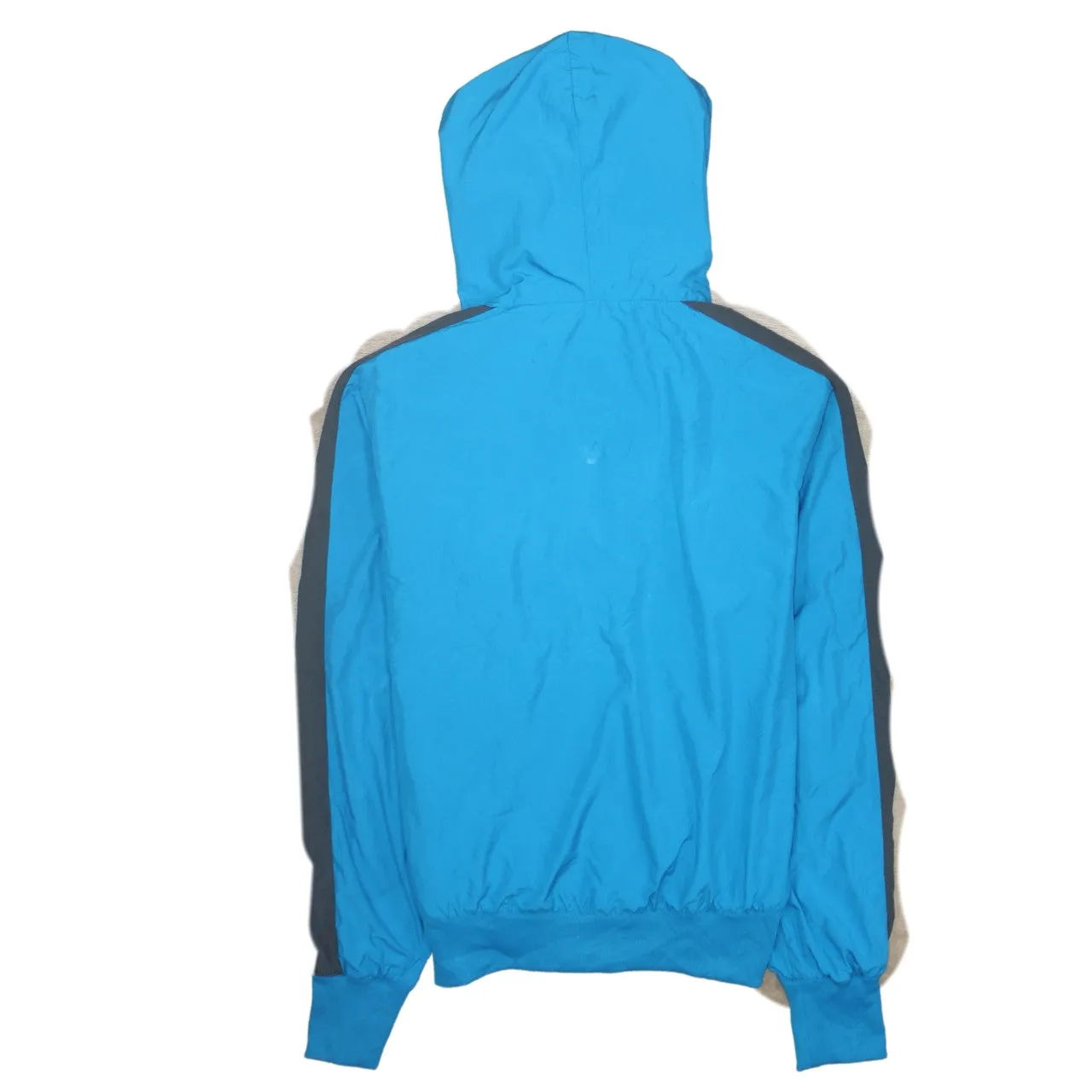 Nike Blue Full Zip Hoodie Women’s Large Embroidered Swoosh Drawstring Hood Windbreaker Jacket sold by Vintage Club product image thumbnail 2