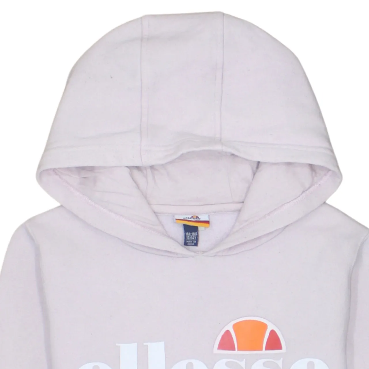 Ellesse Light Pink Hoodie Women’s Medium Printed Front Logo Pouch Pocket Pullover Sweatshirt sold by Vintage Club product image thumbnail 3