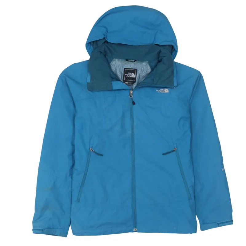 The North Face Blue Hooded Windbreaker Jacket Women's XLarge Embroidered Logo Zip Pockets Outdoor Shell sold by Vintage Club