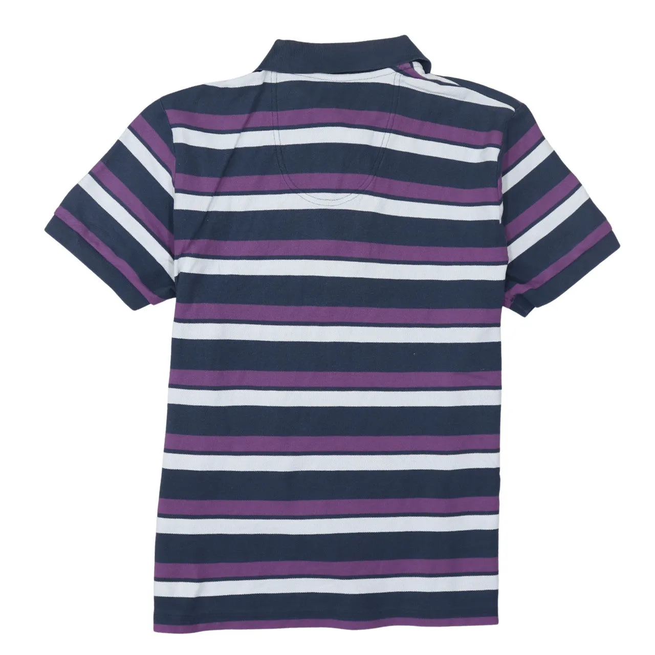 HUGO BOSS Navy Purple Stripe Polo Shirt Women’s XLarge Embroidered Logo Short Sleeve Top sold by Vintage Club product image thumbnail 2