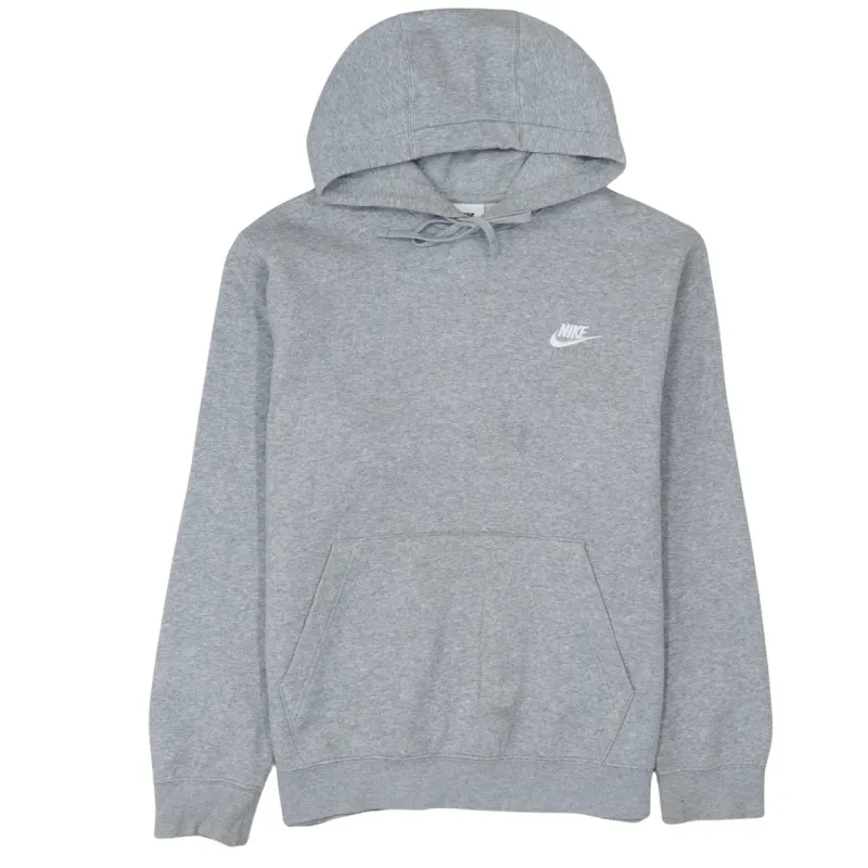 Nike Grey Hoodie Men’s Small Embroidered Swoosh Logo Front Pouch Pullover Sweatshirt sold by Vintage Club
