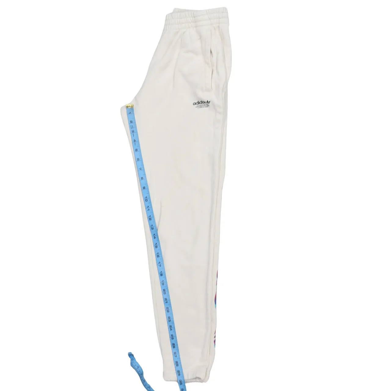 Adidas Cream Joggers Men’s XSmall Printed Multi Colour Logo Elastic Waist Sweatpants sold by Vintage Club product image thumbnail 5