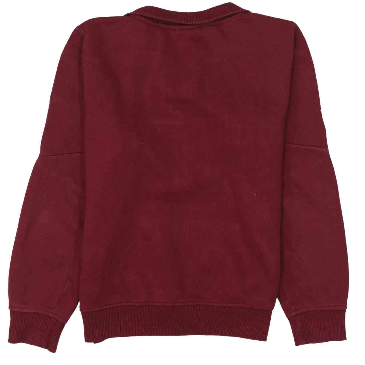 Fila Burgundy Red Sweatshirt Men's Small Quarter Zip Embroidered Logo Tape Sleeves Pullover sold by Vintage Club product image thumbnail 2