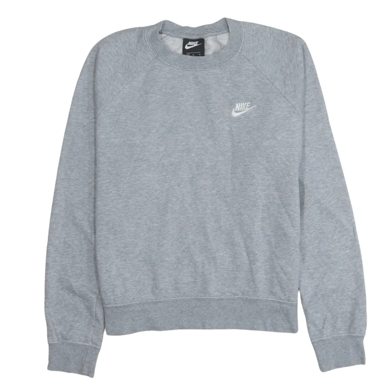Nike Grey Sweatshirt Men's Medium Embroidered Chest Swoosh Crewneck Pullover Fleece Top sold by Vintage Club