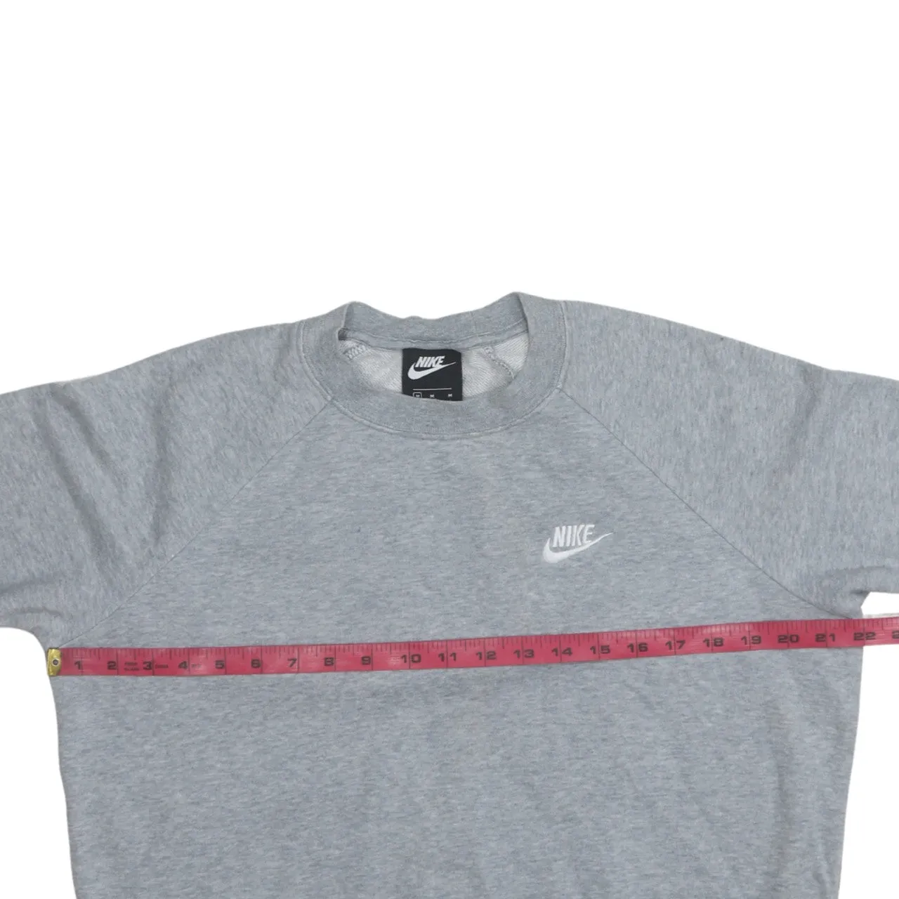 Nike Grey Sweatshirt Men's Medium Embroidered Chest Swoosh Crewneck Pullover Fleece Top sold by Vintage Club product image thumbnail 5