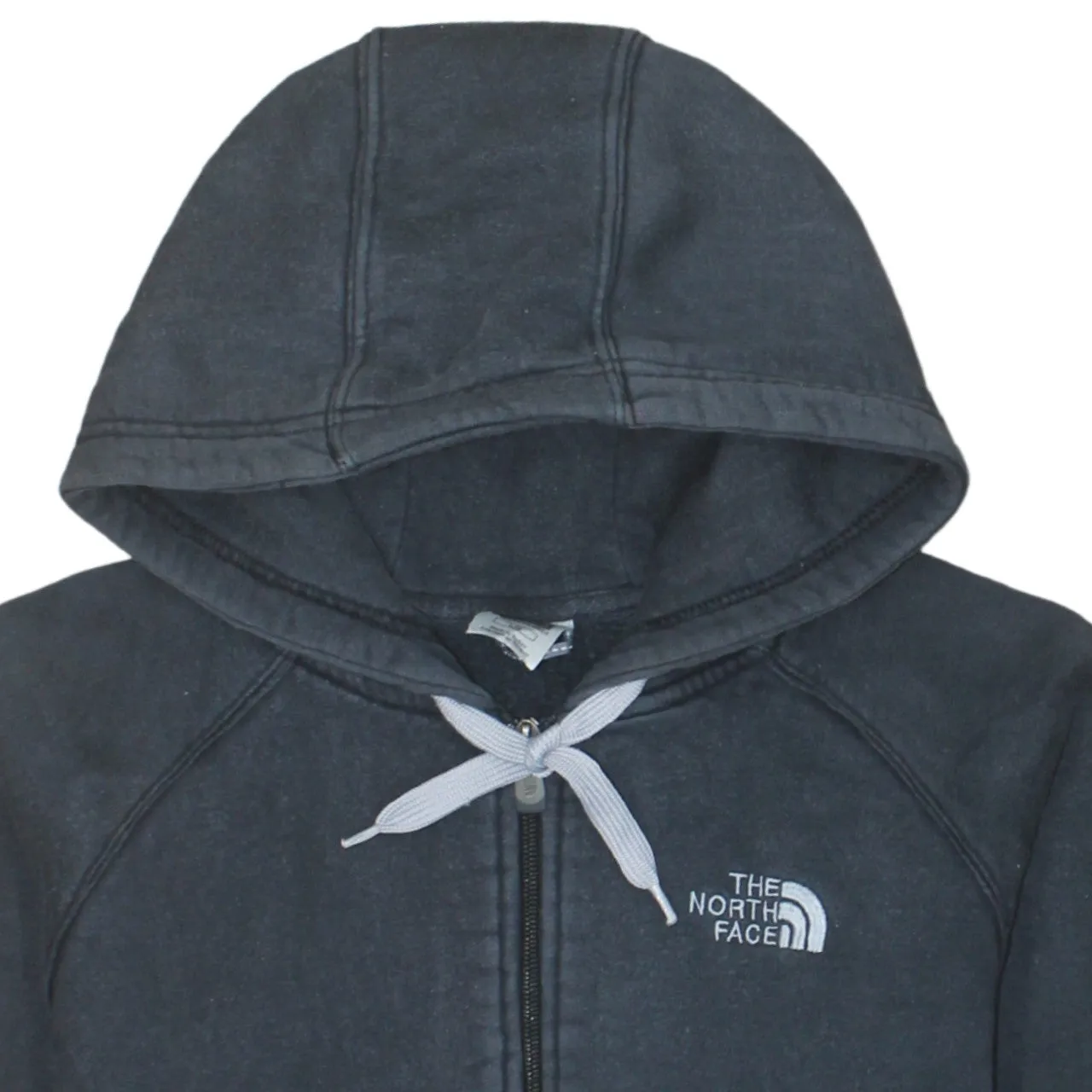 The North Face Black Hoodie Women’s Large Full Zip Embroidered Logo Pockets Sweatshirt sold by Vintage Club product image thumbnail 3