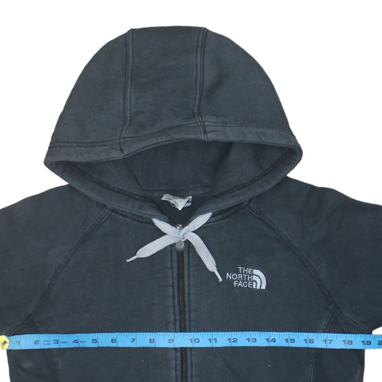 The North Face Black Hoodie Women’s Large Full Zip Embroidered Logo Pockets Sweatshirt sold by Vintage Club product image thumbnail 5