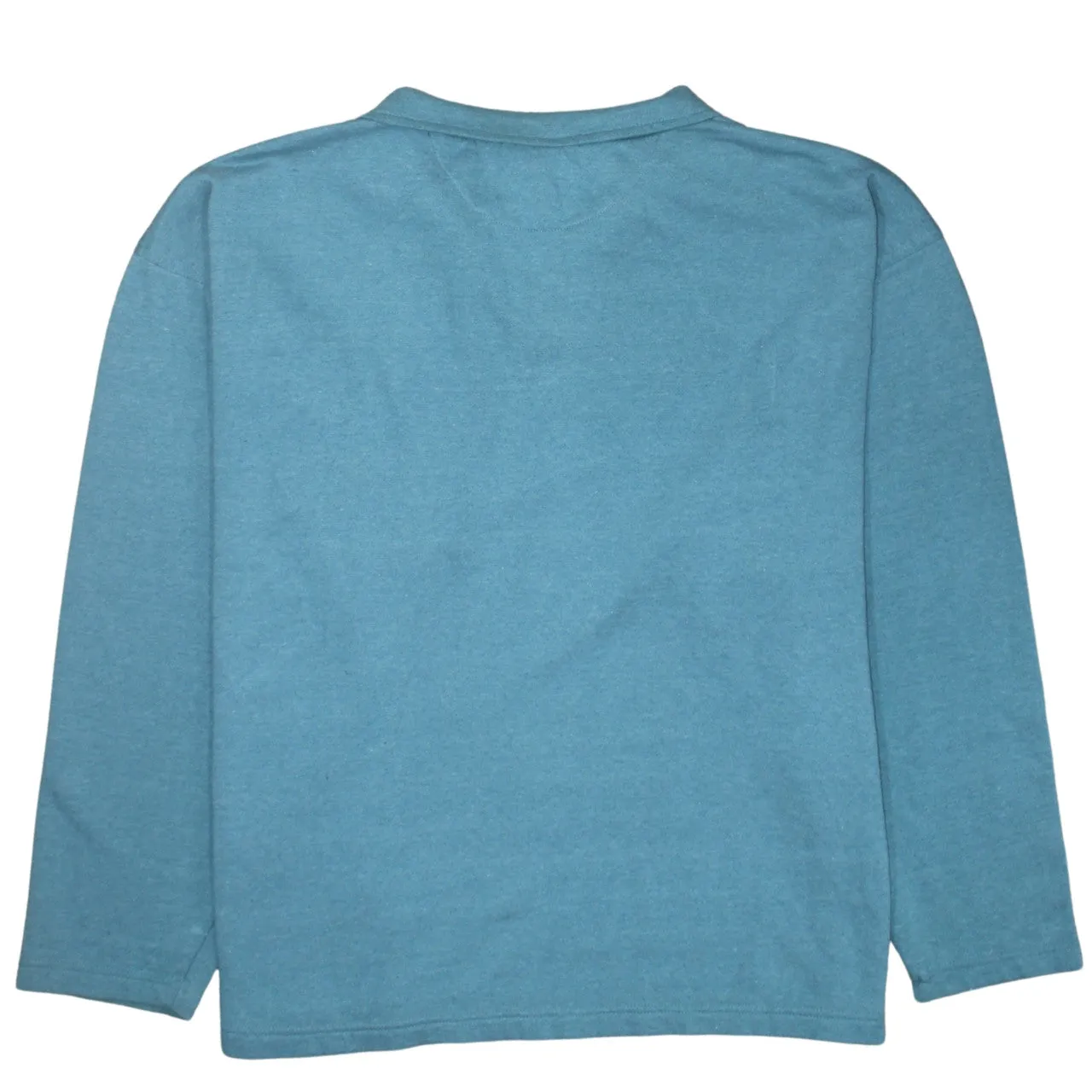 Reebok Teal Blue Sweatshirt Men’s Large Quarter Zip Embroidered Logo Fleece Pullover sold by Vintage Club product image thumbnail 2