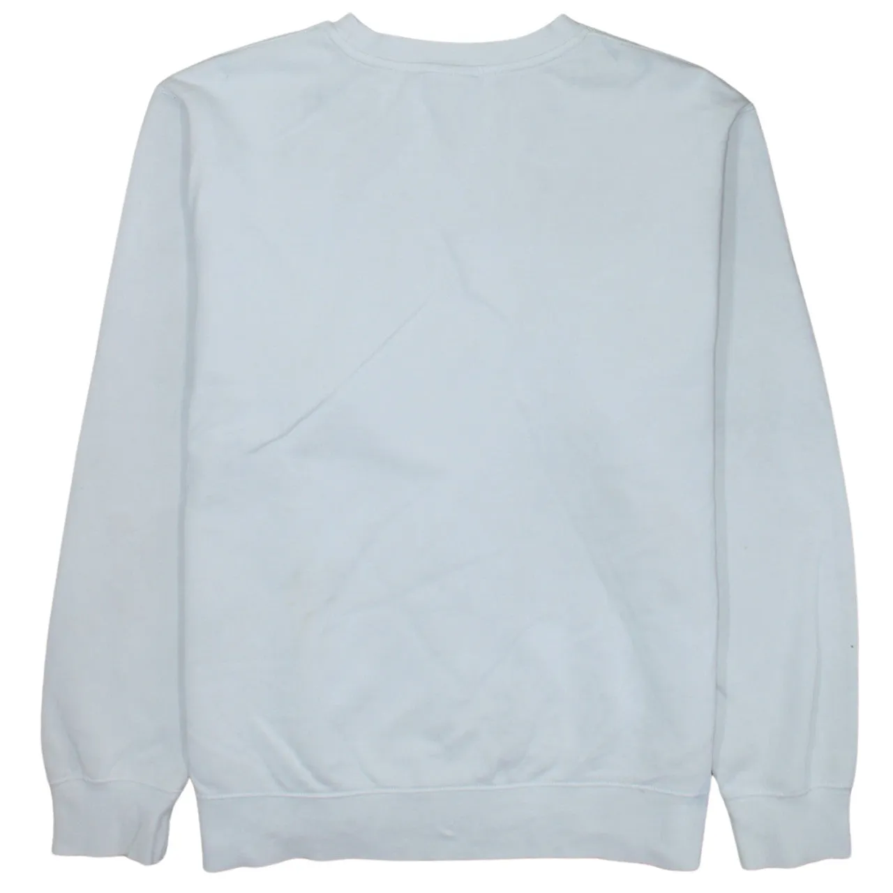 Nike White Sweatshirt Men's Large Embroidered Swoosh Logo Ribbed Crewneck Pullover sold by Vintage Club product image thumbnail 2