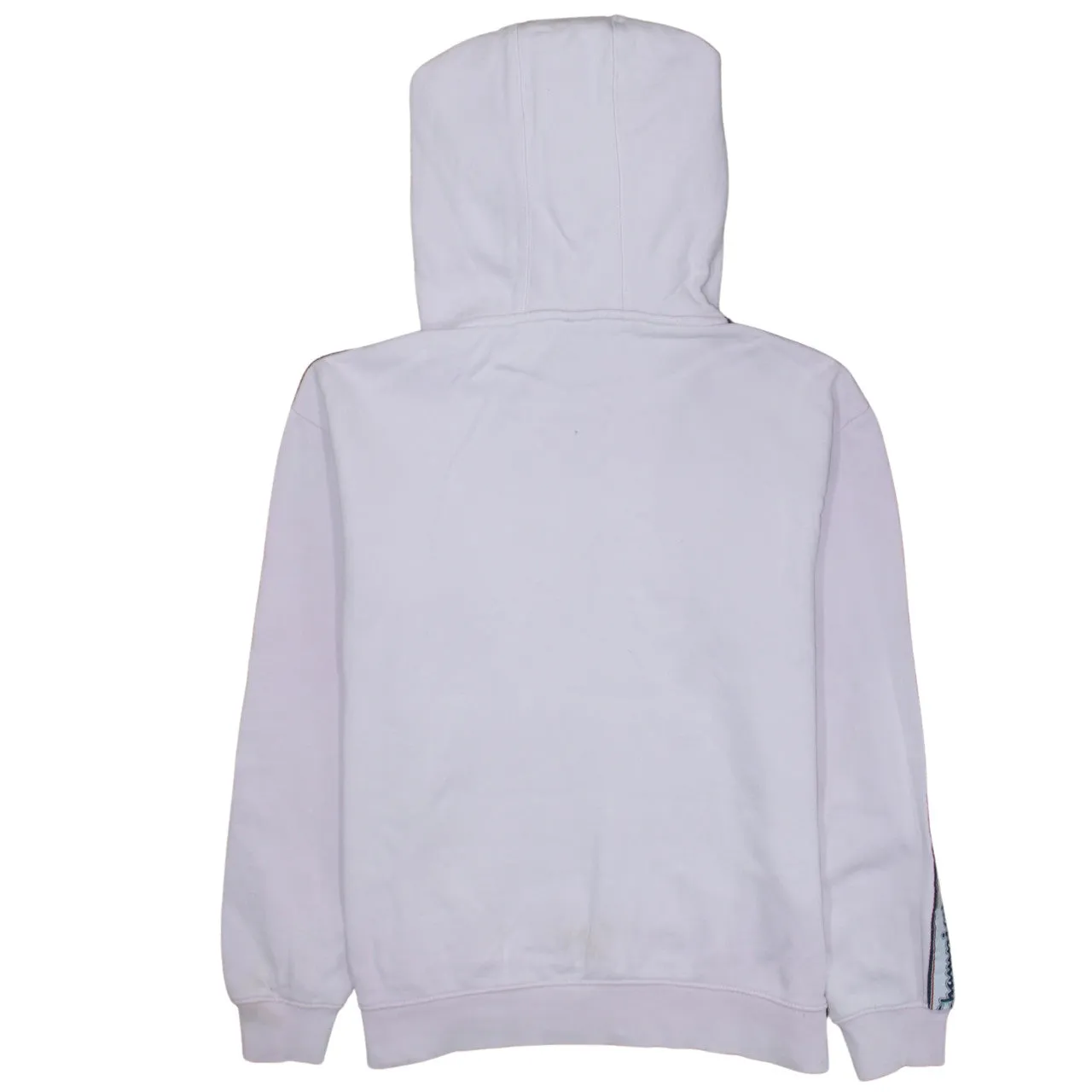 Champion Light Pink Hoodie Women’s Large Printed Chest Logo Tape Sleeve Pullover Sweatshirt sold by Vintage Club product image thumbnail 2