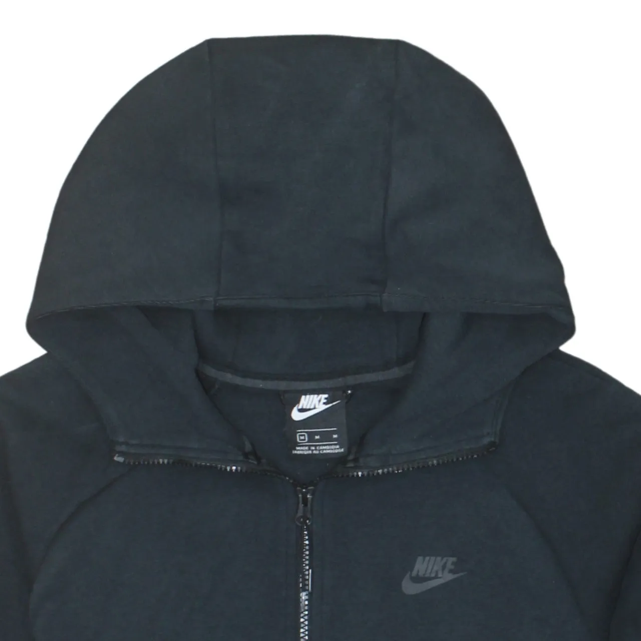 Nike Black Full Zip Hoodie Men's Medium Printed Chest Logo Split Pocket Sweatshirt sold by Vintage Club product image thumbnail 3