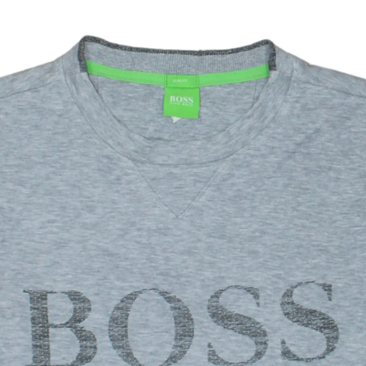 HUGO BOSS Grey Sweatshirt Women's Medium Printed Logo Crewneck Pullover Top sold by Vintage Club product image thumbnail 3