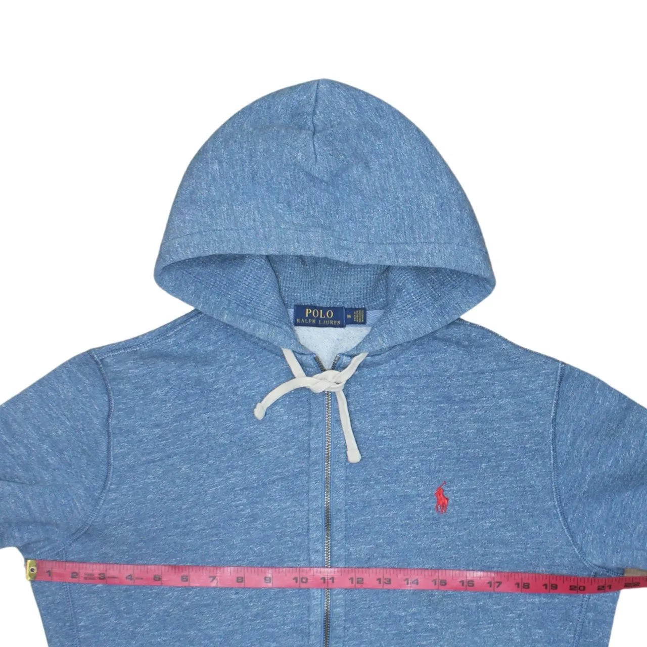 Polo Ralph Lauren Blue Zip Hoodie Women’s Medium Embroidered Pony Fleece Casual Sweatshirt sold by Vintage Club product image thumbnail 5