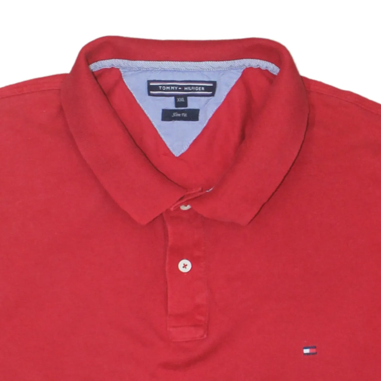 Tommy Hilfiger Red Polo Shirt Women's XXLarge Small Flag Logo Short Sleeve Casual Top sold by Vintage Club product image thumbnail 3