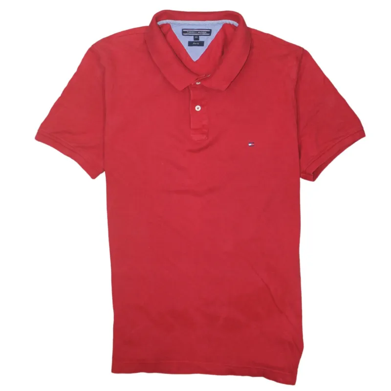 Tommy Hilfiger Red Polo Shirt Women's XXLarge Small Flag Logo Short Sleeve Casual Top sold by Vintage Club