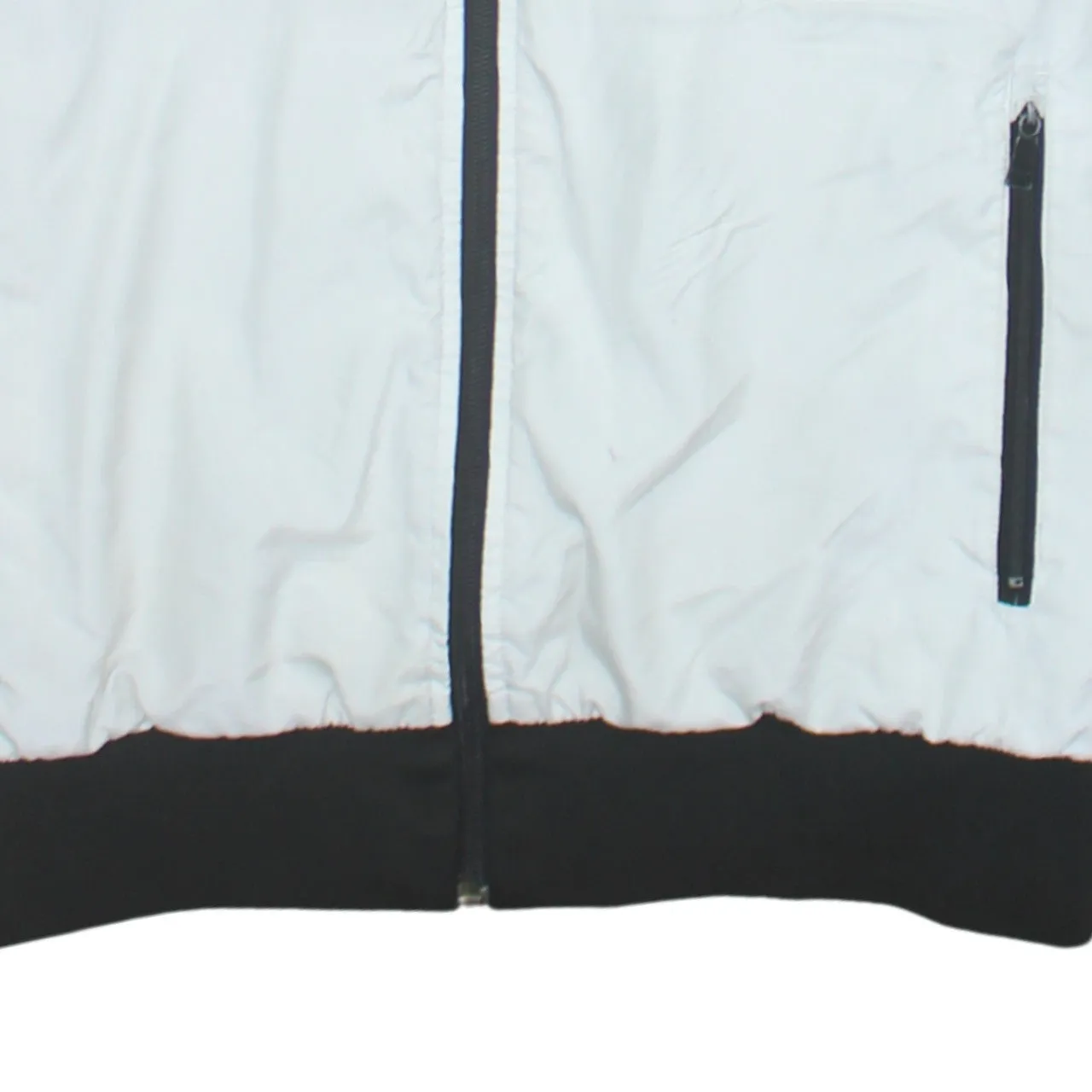 Puma White Black Windbreaker Jacket Men's Medium Zip Pockets Striped Collar Track Top sold by Vintage Club product image thumbnail 4