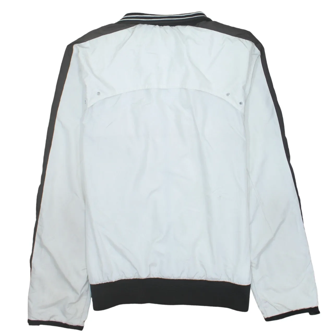 Puma White Black Windbreaker Jacket Men's Medium Zip Pockets Striped Collar Track Top sold by Vintage Club product image thumbnail 2