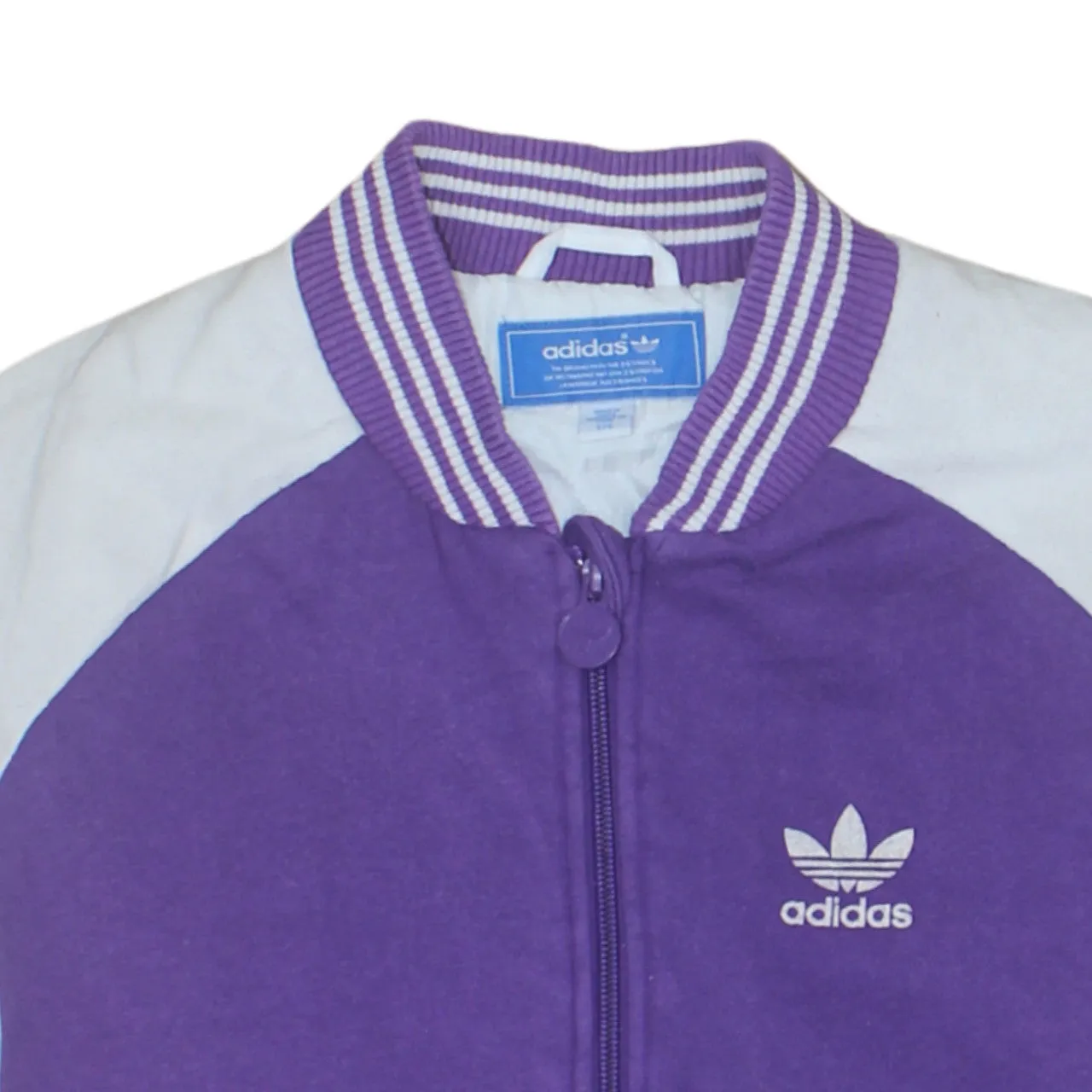 Adidas Purple White Sweatshirt Men's Small Printed Owl Back Logo Zip Jacket Top sold by Vintage Club product image thumbnail 3