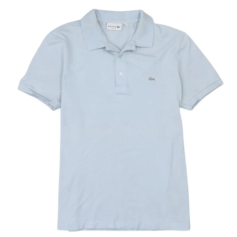 Lacoste Light Blue Polo Shirt Women’s Medium Embroidered Croc Logo Short Sleeve Top sold by Vintage Club