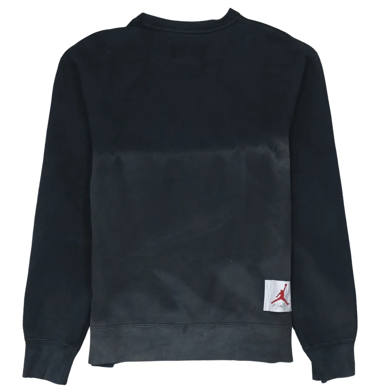 Jordan Black Sweatshirt Men's Small Printed Nike Flight Triangle Logo Crewneck Pullover Fleece Top sold by Vintage Club product image thumbnail 2