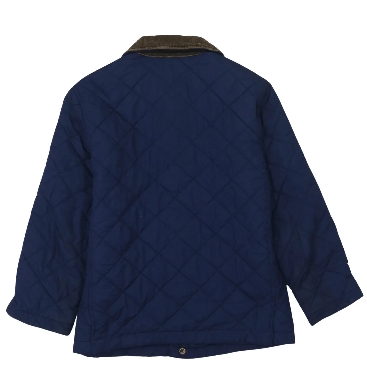 Polo Ralph Lauren Navy Quilted Jacket Men's Small Cord Collar Embroidered Logo Outerwear sold by Vintage Club product image thumbnail 2