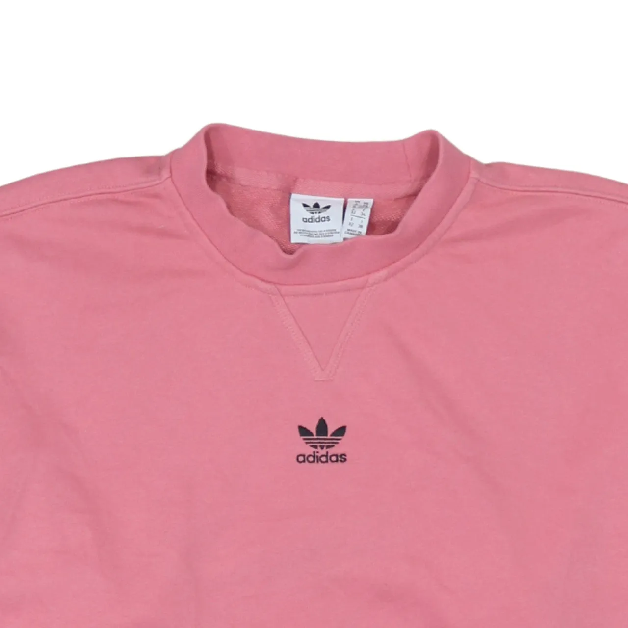 Adidas Pink Sweatshirt Women's XSmall Embroidered Trefoil Logo Crewneck Pullover Top sold by Vintage Club product image thumbnail 3