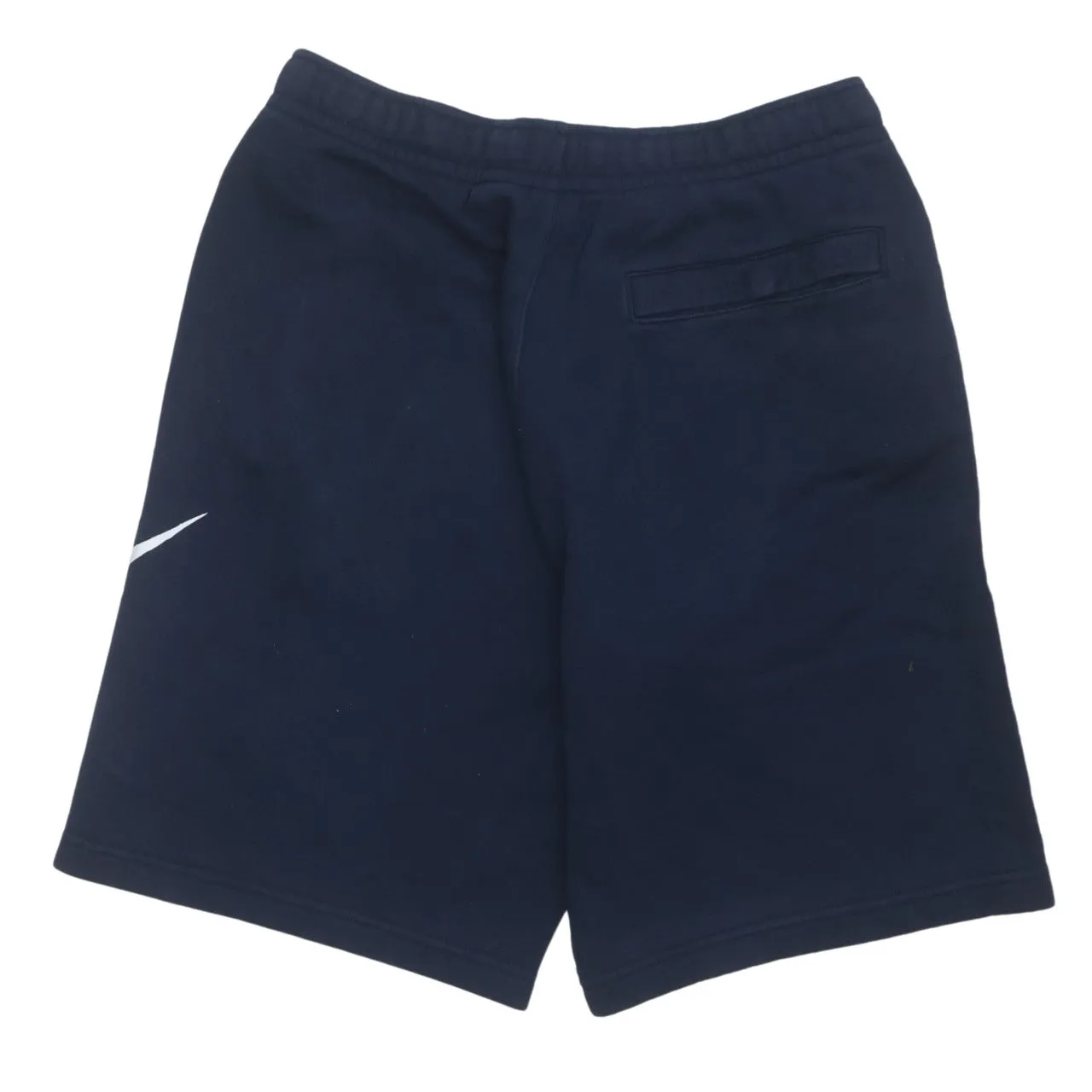 Nike Navy Blue Shorts Men's Medium Large Swoosh Logo Drawstring Waist Fleece Lounge sold by Vintage Club product image thumbnail 2