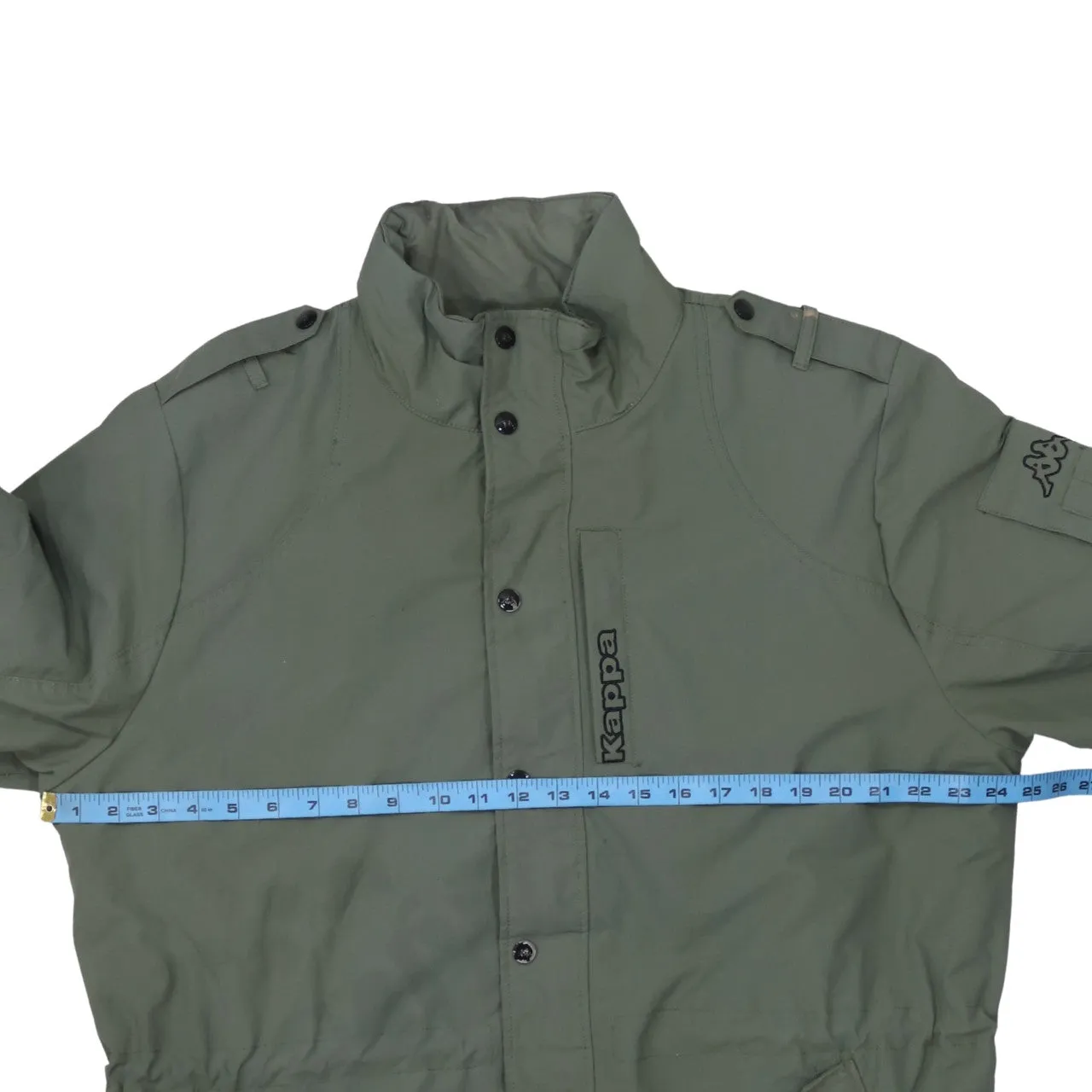 Kappa Khaki Green Jacket Women’s 2XL Embroidered Logo Zip Pockets Nylon Outerwear sold by Vintage Club product image thumbnail 5