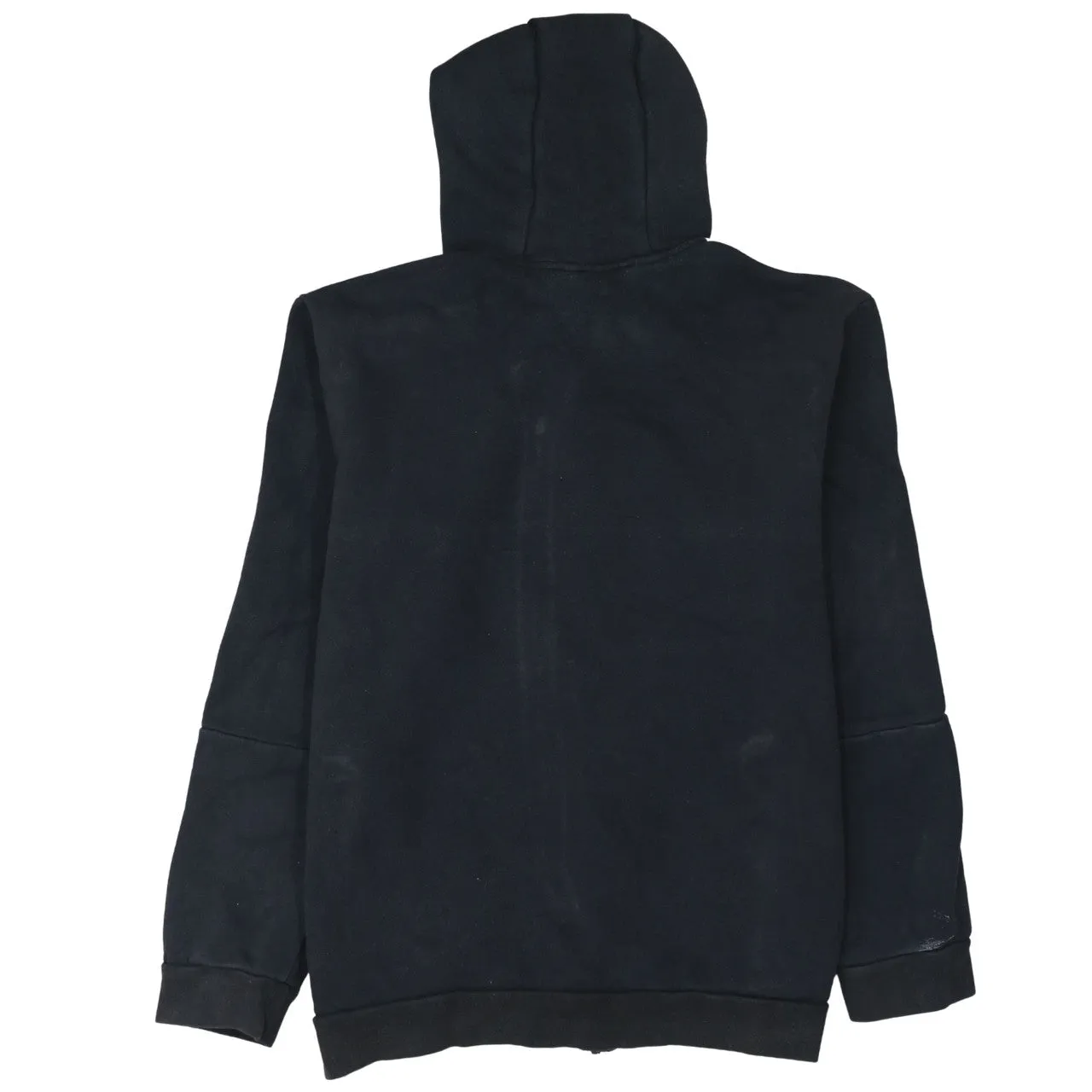 Adidas Black Full Zip Hoodie Women’s XLarge Embroidered Logo Three Stripe Sleeves Fleece Sweatshirt sold by Vintage Club product image thumbnail 2