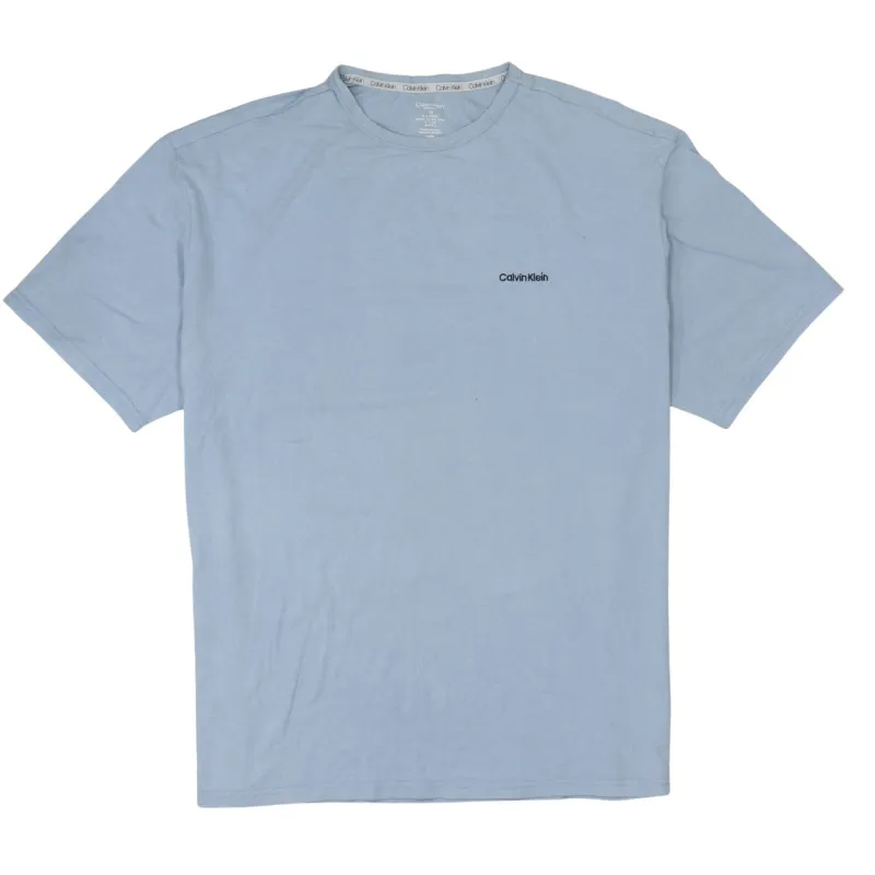 Calvin Klein Light Blue T Shirt Men's Large Small Chest Logo Casual Tee Top sold by Vintage Club