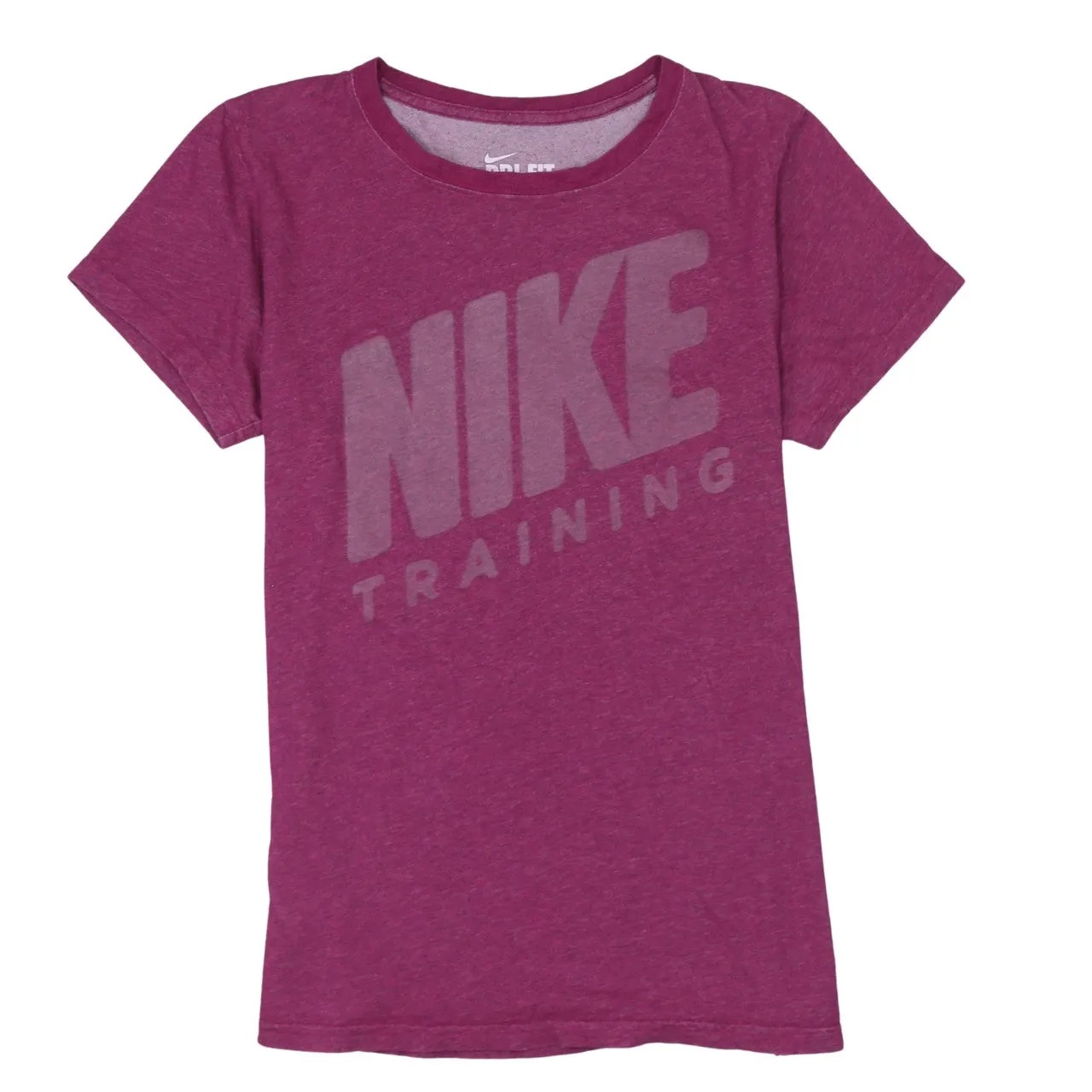 Nike Purple Marl T Shirt Women’s Large Printed Training Logo Short Sleeve Tee Top sold by Vintage Club