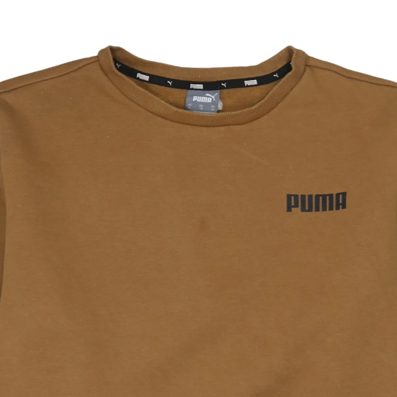 Puma Tan Brown Sweatshirt Men’s XLarge Printed Chest Logo Crewneck Pullover Fleece Top sold by Vintage Club product image thumbnail 3
