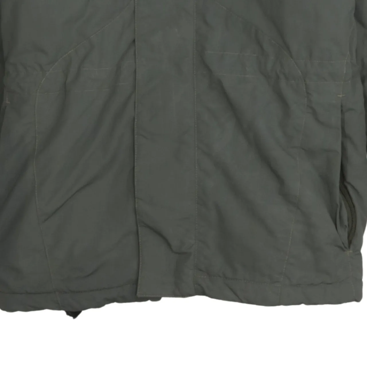 Helly Hansen Khaki Hooded Jacket Men's Small Zip Pockets Logo Insulated Parka Coat sold by Vintage Club product image thumbnail 4