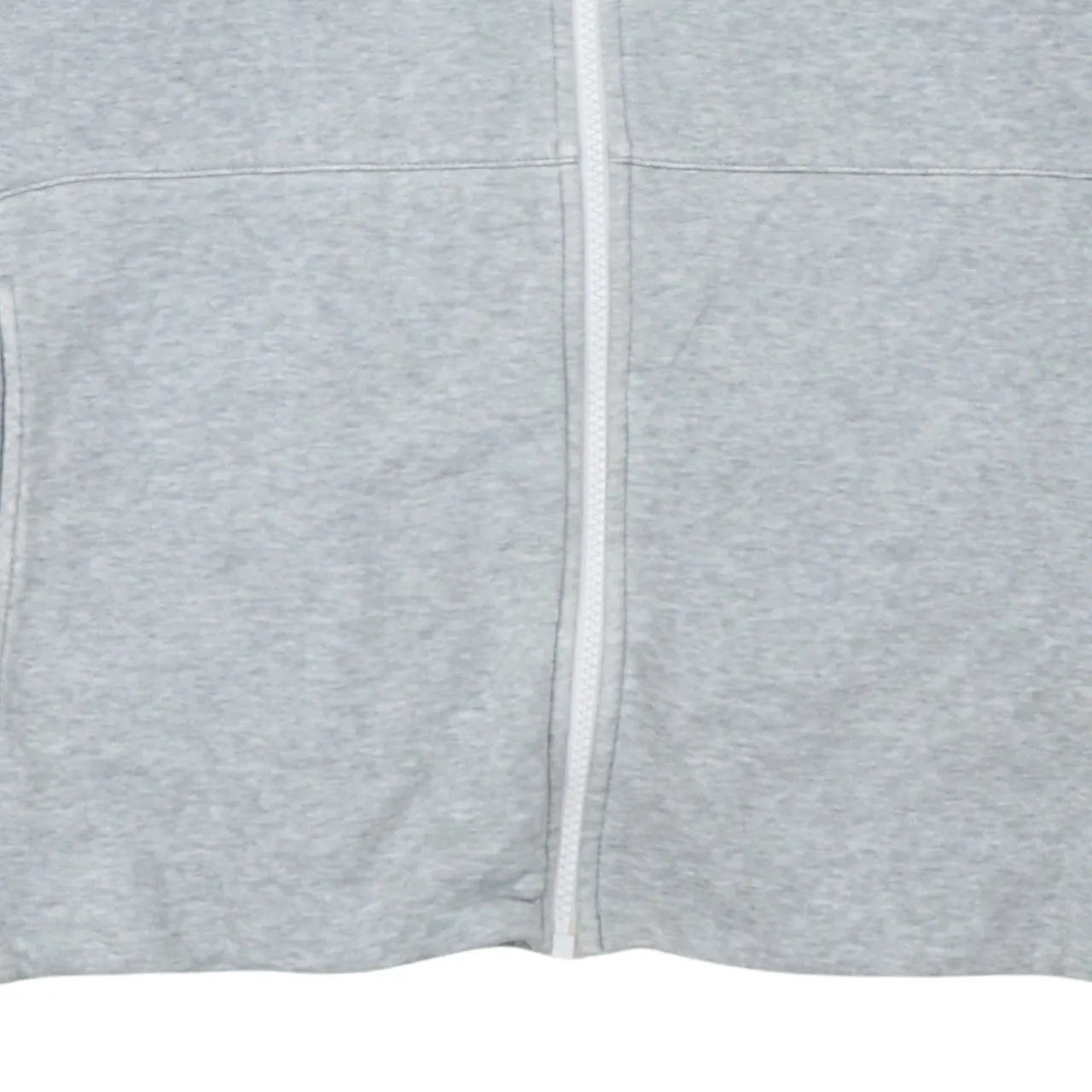 Nike Grey Full Zip Hoodie Women’s Large Embroidered Swoosh Contrast Sleeves Zip Pocket Sweatshirt sold by Vintage Club product image thumbnail 4