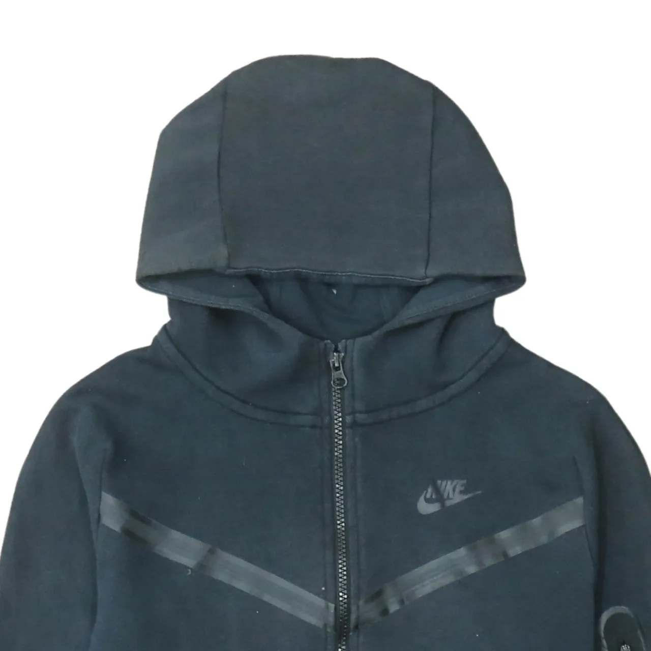 Nike Black Full Zip Hoodie Women’s XLarge Embroidered Logo Sleeve Zip Pocket Fleece Jacket sold by Vintage Club product image thumbnail 3